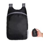 Ultra Light Waterproof Travel Portable Bag Foldable Backpack Outdoor Camping Backpack Unisex – Black
