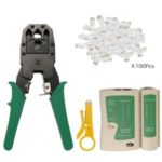 4 in 1 Portable Ethernet Network Hardware Tool Network LAN Cable Crimper Pliers Tools Kit Dual-use Network Cables Tester