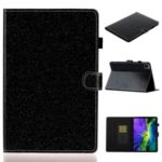 Glittery Powder Card Slots Stand PU Leather + TPU Shell for iPad Pro 11-inch (2020) – Black