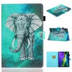 Pattern Printing Card Slots Flip Leather Phone Cover for iPad Pro 11-inch (2020) – Elephant