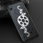 Wheel Gear Design Plastic Phone Case for iPhone XR 6.1-inch – Black/Silver