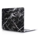 Marble Pattern Surface PU Leather Laptop Shell for Macbook Air 13.3 inch (2012) A1466/(2010) A1369 – Black