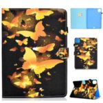Pattern Printing Leather Card Holder Tablet Case for iPad Pro 11-inch (2020) – Gold Butterflies