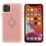 Hollow Mesh Heat Dissipation TPU Back Case for iPhone 11 Pro Max 6.5 inch – Pink