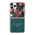 Flowery Series Epoxy Soft TPU Phone Cover for iPhone 11 Pro Max 6.5 inch – Dark Green
