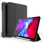 Tri-fold Stand Smart Leather Case with Pen Slot for iPad Pro 11-inch (2020) – Black