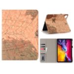 Map Pattern Auto Sleep Stand PU Leather Tablet Cover with Card Holder for iPad Pro 11-inch (2020)/(2018) – Style A