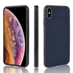 PU Leather+TPU+PC Cell Phone Casing Shell for iPhone X/XS 5.8 inch – Blue