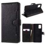 KAIYUE Premium PU Leather Wallet Phone Cover with Stand Phone Case for Samsung Galaxy A51 – Black