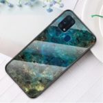Marble Texture Tempered Glass + PC + TPU Hybrid Case for Samsung Galaxy M31 – Emerald