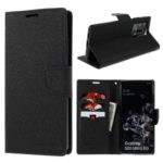 MERCURY GOOSPERY Fancy Diary Leather Wallet Mobile Phone Case for Samsung Galaxy S20 Ultra – All Black