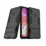 Protection Plastic + TPU Hybrid Case with Kickstand for Samsung Galaxy A70e – Black