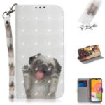 Light Spot Decor Pattern Printing Leather Phone Case Cover for Samsung Galaxy A01 – Dog