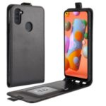 Crazy Horse Surface Vertical Flip Leather Phone Case for Samsung Galaxy A11 (US Version) – Black