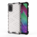 Honeycomb Pattern Shock-proof TPU + PC Hybrid Back Case for Samsung Galaxy A41 (Global Version) – White