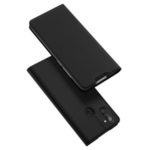 DUX DUCIS Skin Pro Series Card Slot PU Leather Phone Cover for Samsung Galaxy M11 – Black