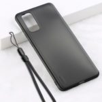 X-LEVEL Matte Texture TPU + Plastic Hybrid Cover with Lanyard for Samsung Galaxy S20 – Black