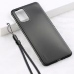 X-LEVEL Matte TPU + Plastic Hybrid Case with Lanyard for Samsung Galaxy S20 Plus – Black