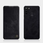 NILLKIN Qin Series Leather Shell Case with Card Holder Phone Cover for Samsung Galaxy A21 – Black
