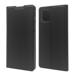 Magnetic Adsorption Leather Stand Case with Card Slot for Samsung Galaxy A81/Note 10 Lite – Black