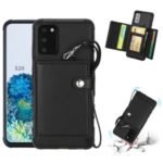 SHOUHUSHEN PU Leather Coated PC TPU Combo Shell for Samsung Galaxy S20 – Black