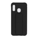 Rubberized Magnetic Kickstand TPU + PC Hybrid Case Phone Cover for Samsung Galaxy A20e – Black