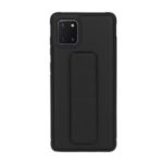 Rubberized Magnetic Kickstand TPU + PC Hybrid Phone Case Shell for Samsung Galaxy A81/Note 10 Lite – Black