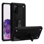 Air Outlet Clip Kickstand PC + TPU Hybrid Case for Samsung Galaxy S20 – Black