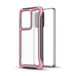 Matte 3-in-1 PC + TPU Phone Case Hybrid Cover for Samsung Galaxy S20 Plus – Pink