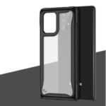 Matte Texture 3-in-1 PC + TPU Hybrid Phone Case Cover for Samsung Galaxy A91 / S10 Lite – Black