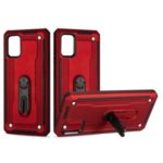 PC + TPU Hybrid Case with Air Outlet Clip Kickstand for Samsung Galaxy A71 SM-A715 – Red