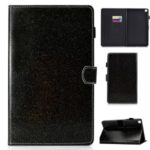 Flash Powder Leather Stand Case with Card Slots for Samsung Galaxy Tab S6 Lite P610 P615 – Black