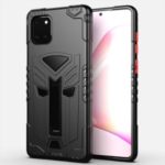 PC + TPU Hybrid Shell Kickstand King Kong Style Case for Samsung Galaxy A81/Note 10 Lite – Black