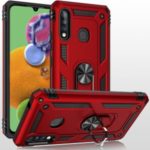 Protection PC TPU Combo Kickstand Armor Cell Phone Shell for Samsung Galaxy A70e – Red