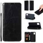Auto-absorbed Crazy Horse Skin PU Leather Case for Samsung Galaxy A51 SM-A515 – Black