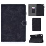 Imprint Elephant Card Slots Leather Stand Tablet Case for Samsung Galaxy Tab S6 Lite – Black