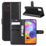 Litchi Surface Wallet Leather Case for Samsung Galaxy A31 – Black