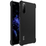 IMAK Silky Anti-drop TPU Soft Shell Case + Screen Protector Film for Sony Xperia 10 II – Metal Black