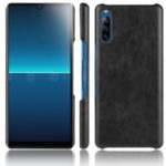 Litchi Skin Leather Coated Hard PC Case for Sony Xperia L4 – Black