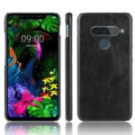 Litchi Texture PU Leather Coated Plastic Cover for LG G8s ThinQ – Black