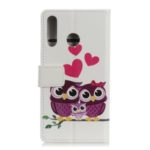 Pattern Printing Flip Leather Wallet Stand Phone Case for Huawei P40 Lite – Couple Owls
