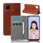 Crazy Horse Skin Wallet Leather Cover with Suction Cup for Huawei P40 lite/nova 6 SE/Nova 7i – Brown