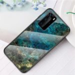 Marble Texture Tempered Glass + PC + TPU Hybrid Shell for Huawei P40 Pro – Emerald