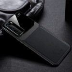 TPU+Acrylic+PU Leather Mobile Phone Case Shell for Huawei P40 – Black