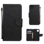 Imprint Butterfly and Flower Leather Wallet Case for Huawei P40 lite/nova 6 SE/nova 7i – Black
