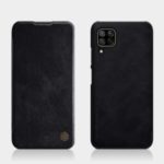 NILLKIN Qin Series Leather Shell with Card Slot for Huawei P40 lite/Nova 7i/nova 6 SE – Black