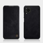 NILLKIN Qin Series Leather Shell with Card Slot for Huawei P40 lite/Nova 7i/nova 6 SE – Black