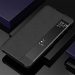 View Window Leather Cover Stand Case for Huawei P Smart (2019)/Honor 10 Lite – Black
