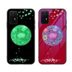 Luminous Tempered Glass PC + TPU Combo Back Case with Kickstand for Huawei P40 Pro – Circle