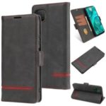 [Business Style] Splicing Wallet Case Stand Leather Cover for Huawei P40 lite/nova 6 SE/Nova 7i – Black
